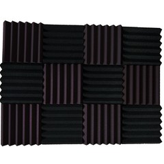 12 Pack Wedge Burgundy/Black Acoustic 2″ x 12″ x 12″, Bordeaux/Black