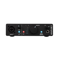 Arturia MiniFuse 1 Audio Interface Black with Studio Speakers and TRS Cables