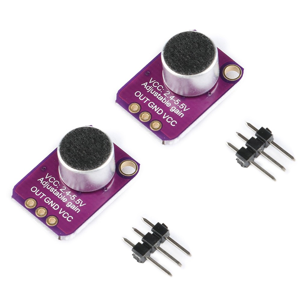 2pcs MAX4466 Sound Sensor Module Microphone Amplifier MAX4466 Adjustable Gain…