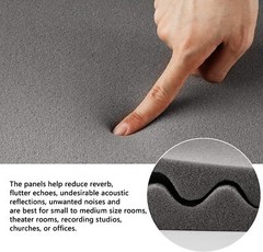 48- 96 Pack Acoustic Wall Panel Studio Sound Noise Proofing Insulation Foam Tile