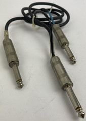 1/4 TS Male to Dual 1/4 TS Male Mono to Mono Splitter Adapter Y cable Low Noise