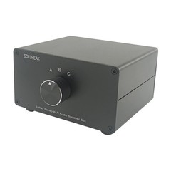 3-Way XLR Stereo Audio Switch Box, Balanced Audio Converter, Passive Signal S…