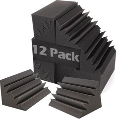 Acoustic Foam Bass Traps -12 Pack Wall Corner Studio Foam Blocks 12″ X 7″ X 7…