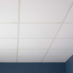 Sound Absorbing Acoustical Grid Ceiling Tiles, White/Grey 23.75″ x 23.75″ x 1″