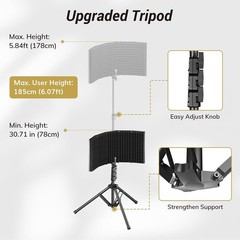 Foldable Isolation Shield for Recording & Podcasts