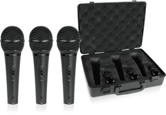 Behringer ULTRAVOICE XM1800S Dynamic Handheld Microphone, 3 Pack