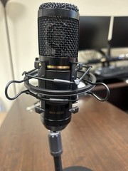 Podcast Microphone Naomi BM-800 With Stand, Pop-Filter, And Windscreen