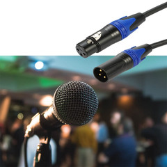 (11.8 Inches / 1 Pack) 1 Male to 2 Female XLR Y Splitter Micrphone Cable, 3Pin M