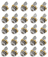(25 PACK) REAN NYS229 1/4″ Female TS / Mono Panel Mount Jack (#11 Style Jack)