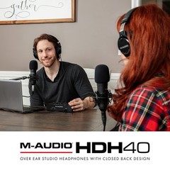 M-Audio Hdh40 – Over Ear Studio Headphones Closed Back Design Flexible Headband