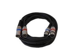 Audio2000’S ADC203H2 Two-Pack Professional 20-feet Dual XLR Female to Dual XLR