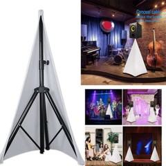 2Pack Double Sided DJ Tripod Speaker Stand Cover/Scrim Stretch Cover Black White