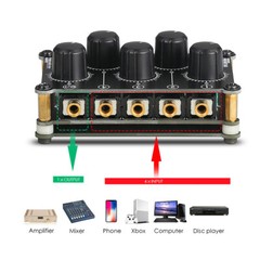 Mini 4 Channel 3.5mm Audio Sound Line Mixer Pro Live Studio Console Recording