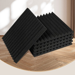 12~96 PACK 12″X12″X1″ Self-Adhesive Acoustic Panels Wedge Soundproof Foam Panels