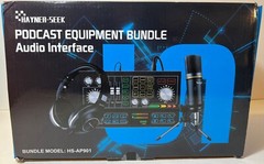 Hayner-Seek HS-AP901 Podcast Equipment Bundle Black All in One Audio Interface