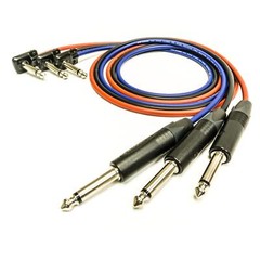Squareplug Pancake Guitar Lead. Neutrik Jack, Lightweight Van Damme Cable