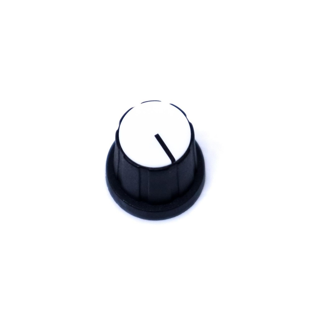 PixelGear Black Knob with White Cap with Line for Rane HC-6, MP-24, PE-15, SM-26