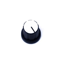 PixelGear Black Knob with White Cap with Line for Rane HC-6, MP-24, PE-15, SM-26