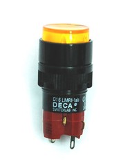 1pc DECA Push button Switch D16LMR1-1ab SPST Momentary Bulb Lamp= ACDC 24 or 12V