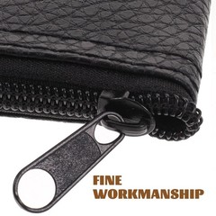 Leather Microphone Storage Bag Portable Black Mic Pouch with Zipper Dustproof…