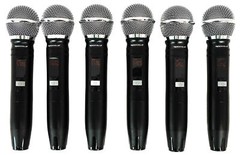 Rockville RWM-66 6-Mic Adjustable Frequency Wireless UHF Microphone System/Metal