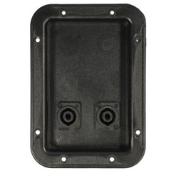 Large Plastic Thicken Speaker Jack Plate Dual Aftermarket NL4MP 178mm x 125mm