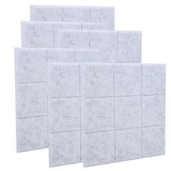 6Pcs Small Check Acoustic Soundproof Panel Fire Resistant Sound-Absorption GTCT