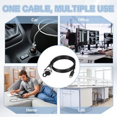 Round USB C 2.0 Panel Mount Extension Cable, Type-C Male to C Female, 3.3ft