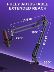 InnoGear Adjustable Mic Stand for Blue Snowball and Blue Snowball iCE Suspens…