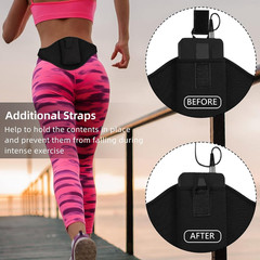 Weewooday 1 Pack Mic Belt Adjustable Microphone Holder Pack Carrier Pouch Secure