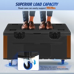 Utility Cable Trunk Case 35 x22 x24in ATA Road Cases Stackable Equipment Storage