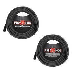 Pig Hog PHM50 Series 50′ XLR Microphone Cables 2-Pack