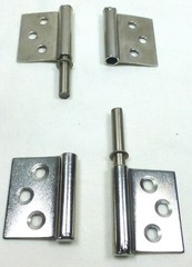 (2) Two Small Slip Off Hinges or Take Apart Hinges (Chromed)
