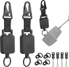 2Pack Retractable Steel Rope Mic Hanger Holder Microphone Car Mount Lanyard