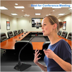 Desktop Gooseneck Wired Microphone System – Table Mounted Corded Voice Condenser