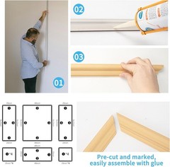 Elegant Oak Pre-Cut Wainscoting Panel Set – Quick Install for Stunning Interiors