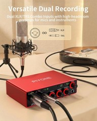 Plug-and-Play XLR Audio Interface with Zero-Latency Monitoring & Elegant Design