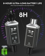 STRICH UHF Wireless XLR System 16 Channels 30M Distance For Mic Mixer PA Speaker