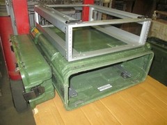 Rackmount 04U x24 Slide Out General Dynamics Composite Shock Mount Rack Case