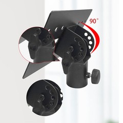 Practical Adapter Top Cap Rotatable Bracket Metal Mounting Black DJ/PA