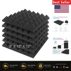 High-Performance Charcoal Acoustic Panels 6 Pack – Fireproof & Noise-Reducing