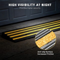 Yescom Driveway Curb Ramp Low Profile Car Ramp 2.6″ Rise Garage Sidewalk 2 Pack