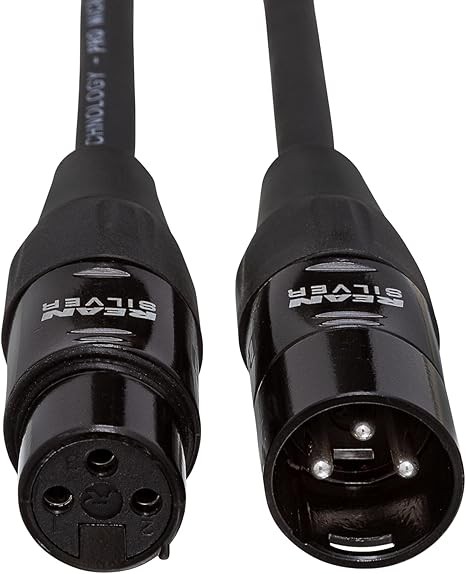 Hosa Hmic-003 REAN XLR3F to Xlr3M Pro Microphone Cable, 3′ 20 AWG x 2 OFC
