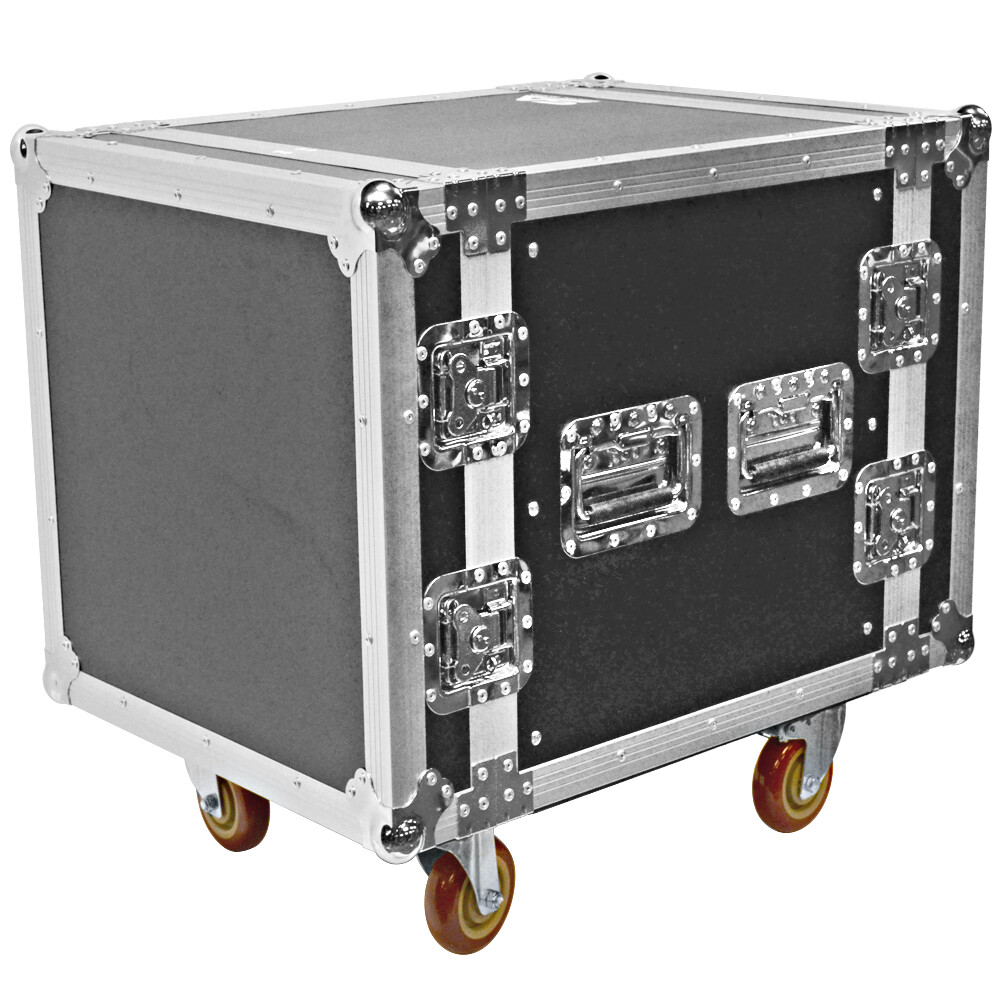 Heavy Duty 10 Space ATA Rack Case with 4 Inch Casters – 10U Server Network Case