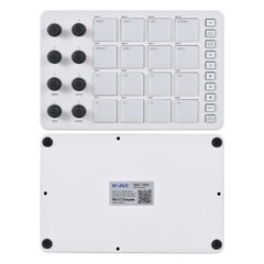 Mini MIDI Controller Pad 16 RGB Beat Pads 8 Assignable Knobs 3.5mm Output T7A8