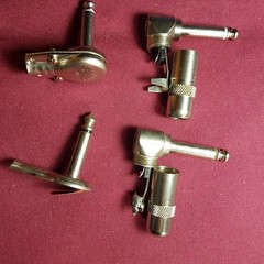 3 Switchcraft 1/4 in. Right Angle Plugs – 1 flat / 2 barrel – 1/2 off brand