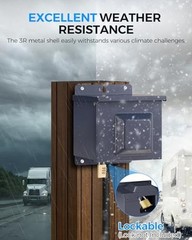 30 Amp Power Outlet Box with Breaker, 125V NEMA TT-30R 30 Amp with Breaker