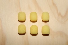 6 PCS Mini Beige Foam Cover Windscreen Windshield for Headset Lapel Microphones
