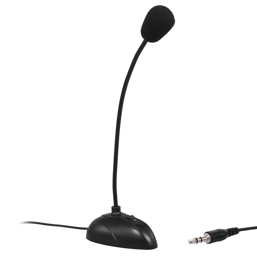 Microphone Desktop Noise Reducing 3.5mm Black for Computer Laptop Notebook P6V6