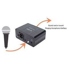 Microphone Preamp High Gain Adjustable For Professional Recording Black For